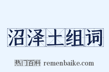 沼泽土组词是什么意思的图片